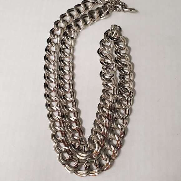 Vintage Monet Long Chunky Double Curb Chain - Picture 9 of 9